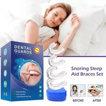 Силиконовые брекеты против храпа, 4 шт./компл., защитные брекеты для сна, предотвращающие храп, безопасные для кожи, клейкие защитные приспособления для зубов 4pcs