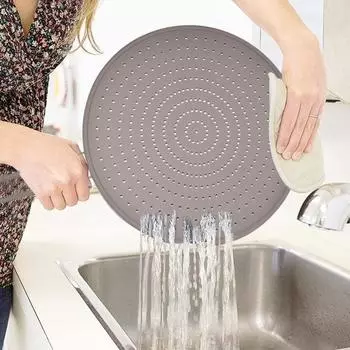 Силиконовые брызговики для жарки, универсальные, легко очищаемые, брызговики, термостойкий брызговик, складная ручка, брызговик. серый