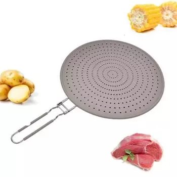 Силиконовые брызговики для жарки, универсальные, легко очищаемые, брызговики, термостойкий брызговик, складная ручка, брызговик. серый