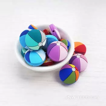 Силиконовые бусины для мини-водного поло, силиконовые бусины в форме водяного шара, силиконовые бусины для пляжного мяча Set of 10