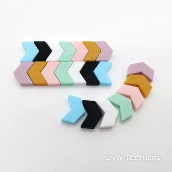 Силиконовые бусины со стрелками для ожерелья, ювелирных изделий, брелок-ручка, автомобильное очарование, аксессуары для рукоделия из бисера и материал ручной работы чёрный