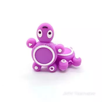 Силиконовые бусины в виде черепахи для ожерелья, ювелирных изделий, брелок-ручка, ремесло, автомобильное очарование, аксессуары для рукоделия из бисера и материал ручной работы Set of 10 фиолетовый