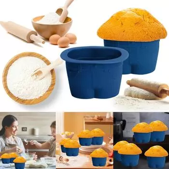 Силиконовые чашки для выпечки кексов, милые джинсы, стильные принадлежности для выпечки, брюки, держатели вкладышей для кексов, отличная идея подарков для пекаря One Size синий