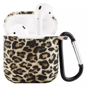 Силиконовые чехлы AirPods 1/2: Леопард, зебра, след, цветок, мраморные узоры flowers