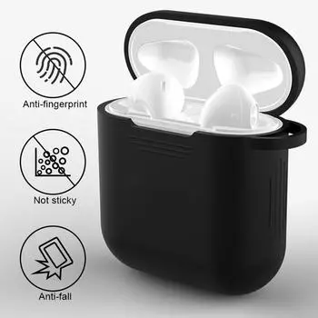 Силиконовые чехлы для Airpods 3 Чехол для AirPods 1 2 Чехол для хранения Полное покрытие Новые для Airpods Pro 2022 Чехлы Устойчивы к падениям Износостойкие Водонепроницаемые AirPods 1&2 Case чёрный