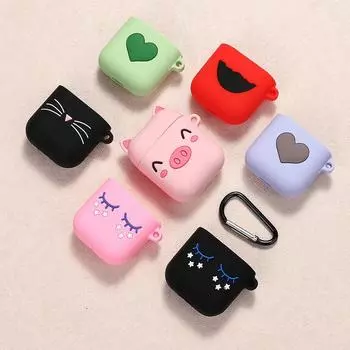 Силиконовые чехлы для Airpods 3 Чехол для AirPods 1 2 Чехол для хранения Полное покрытие Новые для Airpods Pro 2022 Чехлы Устойчивы к падениям Износостойкие Водонепроницаемые Pink Pig