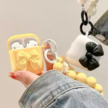 Силиконовые чехлы для Airpods 3 Чехол для AirPods 1 2 Чехол для хранения Полное покрытие Новые для Airpods Pro 2022 Чехлы Устойчивы к падениям Износостойкие Водонепроницаемые AirPods 1&2 Case жёлтый