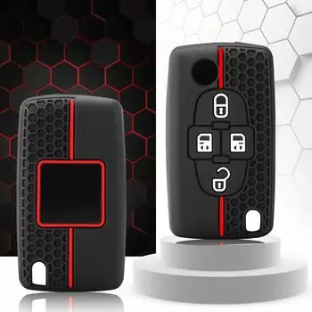 Силиконовые чехлы для автомобильных ключей Защитный чехол для Peugeot 207 307 308 407 607 807 Для Citroen C2 C3 C4 C5 C6 чёрный