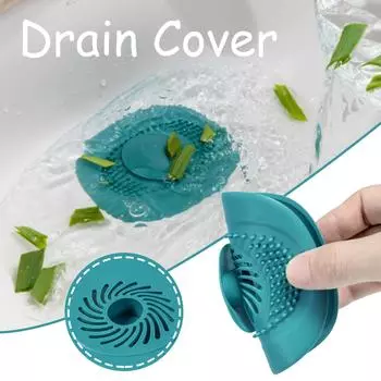 Силиконовые чехлы для ловли волос Прочный силиконовый ловец для волос Ловушка для волос Ванна для уборки волос Кухонный фильтр оранжевый