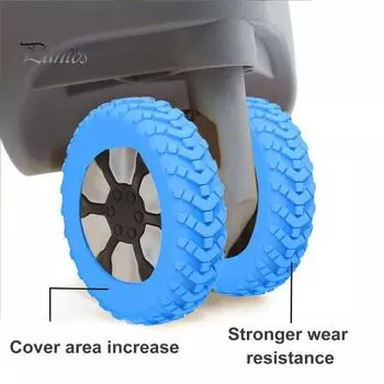 Силиконовые чехлы на колеса багажа, немые защитные чехлы для чемоданов с защитой от царапин, роликовые рукава для путешествий