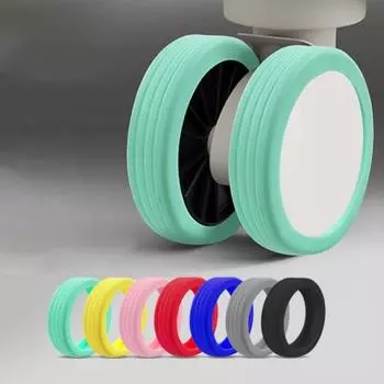 Силиконовые чехлы на колеса для багажа, шумостойкие защитные чехлы для чемодана, противоизносные аксессуары для вращающихся колес для путешествий домой мятный зеленый