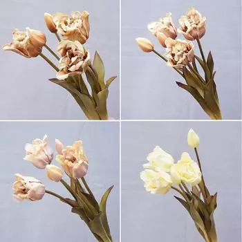 Силиконовые цветы-тюльпаны, подарки на день Святого Валентина, искусственные цветы коричневый