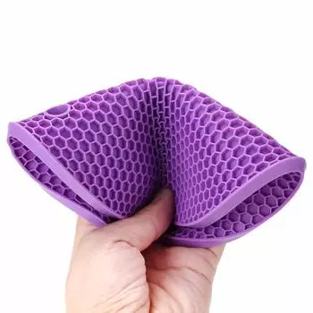 Силиконовые держатели для кастрюль, многоцелевые круглые держатели для кастрюль, подставки, открывалки для банок и подставки для ложек - очень толстые 18x18cm чёрный