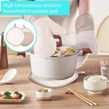 Силиконовые держатели для кастрюль с карманами. Жаростойкие подставки для подогрева для выпечки на кухне. Стильные изоляционные подушечки в горошек. Нескользящие прихватки для духовки. A прозрачный