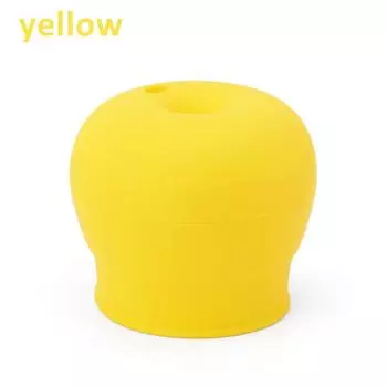 Силиконовые детские крышки с соломенными отверстиями, крышка для стеклянной посуды, герметичная, растягивающаяся, аксессуары для чашек ярких цветов, защита от пролития жёлтый