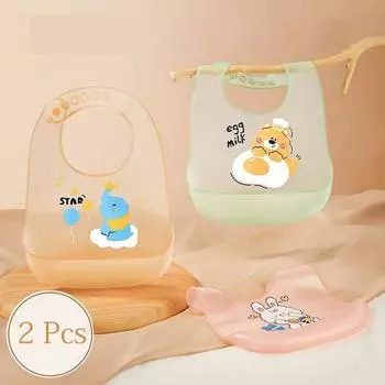 Силиконовые детские нагрудники, водонепроницаемые нагрудники для мальчиков и девочек, мягкие и легкие нагрудники для детского питания, складные детские нагрудники с защитой от беспорядка