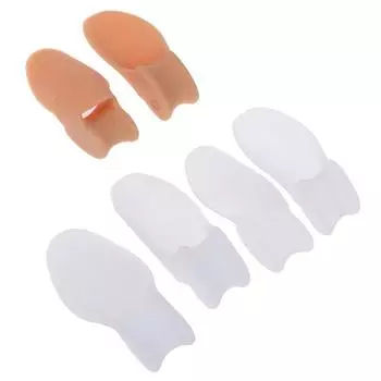 Силиконовые фиксаторы для пальцев рук и ног с одним отверстием телесный