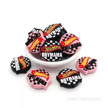 Силиконовые фокусные бусины Hot Mess Boy Mama Set of 10 чёрный