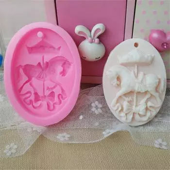 Силиконовые формы 3D форма троянского коня помадка торт шоколадное печенье формы свадебные украшения инструменты