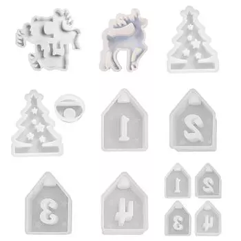 Силиконовые формы DIY 3D Xmas силиконовая форма для литья эпоксидной смолы (3 лося) /