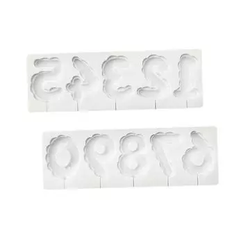 Силиконовые формы для цифр из воздушных шаров, инструмент для выпечки, формы для муссов, для украшения тортов, для изготовления шоколадных конфет, свечей, мыла