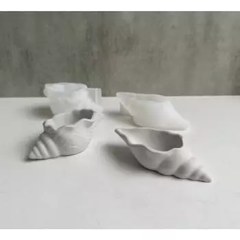 Силиконовые формы для цветочного горшка, сделай сам, морская ракушка, форма для свечей, коробка для хранения, бетонная форма для гипса, смолы, домашний декор, ремесло