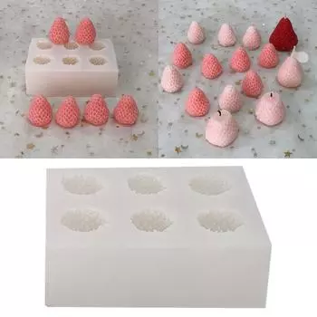 Силиконовые формы для клубники, 3D силиконовые формы, формы для рукоделия, силиконовые формы для мыла в форме клубники, силикон для