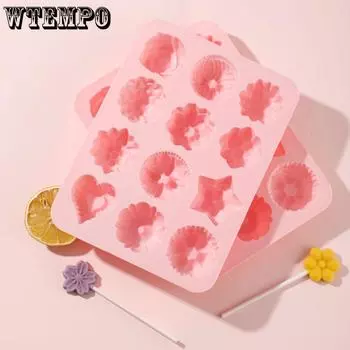 Силиконовые формы для мороженогоСтили цветов и фруктовДомашние формы для желеПищевые силиконовые белые охлаждающие формы 2.5*16*21.5cm