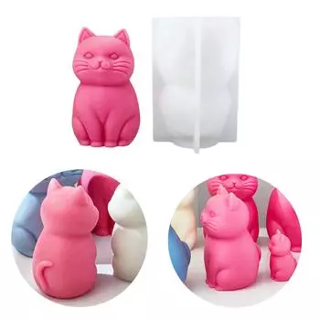 Силиконовые формы для поделок Многоразовые отливки Эпоксидные формы 3D-цилиндры для изготовления свечей Силиконовые DIY 3D-модели для поделок Милые формы S