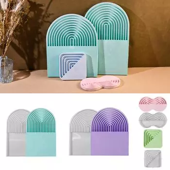 Силиконовые формы для поделок Уникальные смоляные коврики Формы для подносов для чашек Силиконовые формы для тарелок Силиконовая текстура для ручного изготовления 3