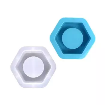 Силиконовые формы для подсвечников, шестиугольные формы для чашек для свечей, формы для подсвечников, идеальный подарок для любителей рукоделия белый