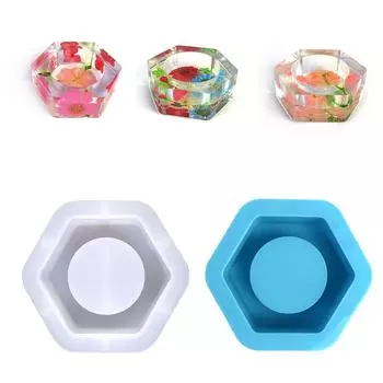 Силиконовые формы для подсвечников, шестиугольные формы для чашек для свечей, формы для подсвечников, идеальный подарок для любителей рукоделия белый