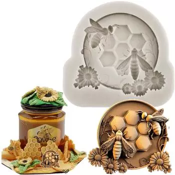 Силиконовые формы для помадки в виде пчелиных сот для украшения торта «сделай сам», топпер для кексов, шоколадных конфет, жевательной пасты, формы для полимерной глины