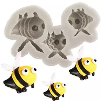 Силиконовые формы для помадки в виде пчелы для украшения торта «сделай сам», топпер для кексов, шоколадных конфет, жевательной резинки, формы для полимерной глины