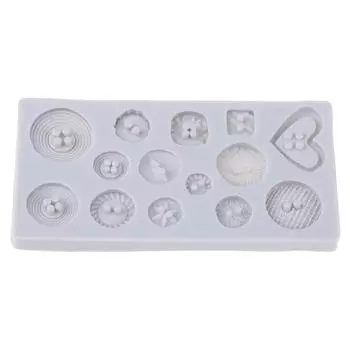 Силиконовые формы для пуговиц, форма для торта, сделай сам, помадка, шоколад, печенье, лед, силиконовая форма