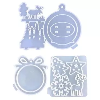 Силиконовые формы для рождественских подвесок своими руками, формы для рождественских подвесок из эпоксидной смолы, 3D-форма для рождественских подвесок для декора вечеринки
