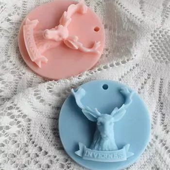 Силиконовые формы для свечей, глиняные формы в форме головы оленя, формы для рукоделия, инструменты для ручного изготовления, антипригарный силиконовый материал для мыла