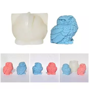 Силиконовые формы для свечей, принадлежности для изготовления свечей, силиконовая форма для мыла в форме стоящей совы, формы для изготовления свечей