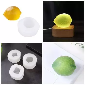 Силиконовые формы для свечей в форме фруктов и лимонов для изготовления мыла из эпоксидной смолы Силиконовые формы для мыла в форме лимонов для поделок