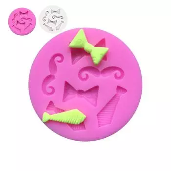 Силиконовые формы для тортов, борода, галстук-бабочка, кекс, силиконовая гибкая форма, инструменты для украшения торта, пищевой силикон One Size