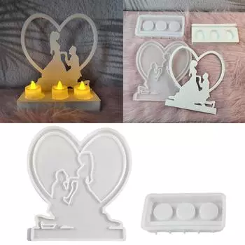 Силиконовые формы для украшений, силиконовые формы для подсвечников, формы для предложений, легко извлекаемые формы, формы для подставок для помолвочных свечей 1