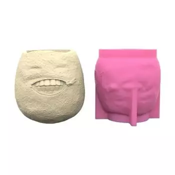 Силиконовые формы для ваз для цветов, бетонные формы, форма гримасы, формы для сочных растений, силиконовые формы для орнаментов для рукоделия