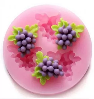 Силиконовые формы для винограда, форма для конфет, полимерная глина, сделай сам, форма для выпечки, шоколада, кекс, помадка, инструменты для украшения торта, 3D форма для мыла розовый