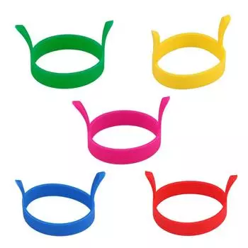 Силиконовые формы для жареных яиц на завтрак, портативные формы для блинов, формы для выпечки и жарки розовый