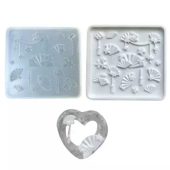 Силиконовые формы Формы для конфет Формы для шоколада Формы для помадки Формы-веера Аксессуары для десертов Силиконовая текстура
