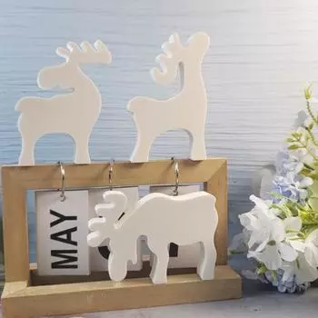 Силиконовые формы Эпоксидная литейная форма Рождественский олень DIY 3D Xmas Силиконовая форма Цифры Дом Рождественский орнамент Форма для украшения дома