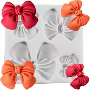 Силиконовые формы с милым узлом и бантом, форма для помадки из смолы, форма для конфет, шоколада, украшения торта, кондитерские изделия, кухонные аксессуары для выпечки, инструменты