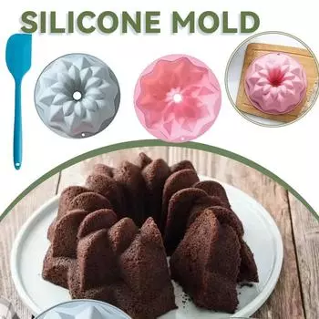 Силиконовые формы в форме цветка своими руками, украшения для выпечки тортов, формы для шоколада, силиконовые скребки для крема, кухонные формы для выпечки серый