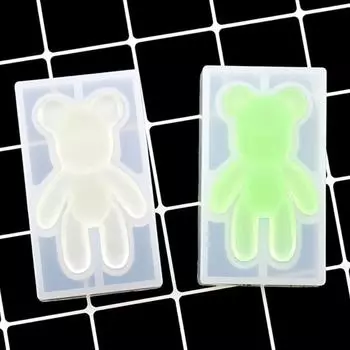 Силиконовые формы в форме медведя из эпоксидной смолы для украшения подвески Craft DIY QDE