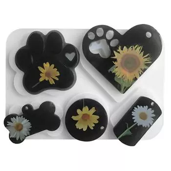 Силиконовые формы в форме собачьей кости, собачьи бирки, брелки, подвески, литьевая форма из эпоксидной смолы